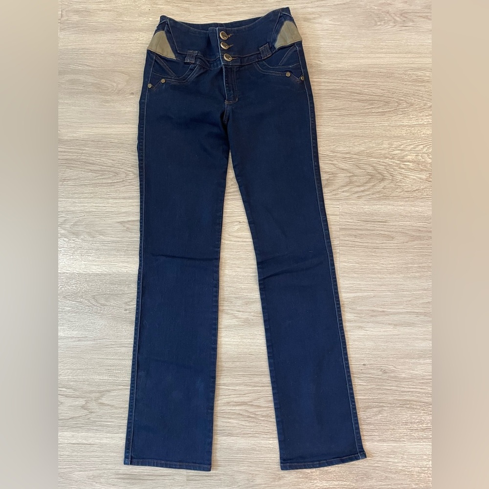 BRUSSI Dark Denim 3 Button Jeans